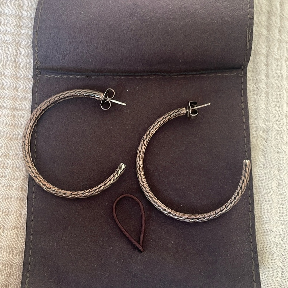 Silver hoop earrings